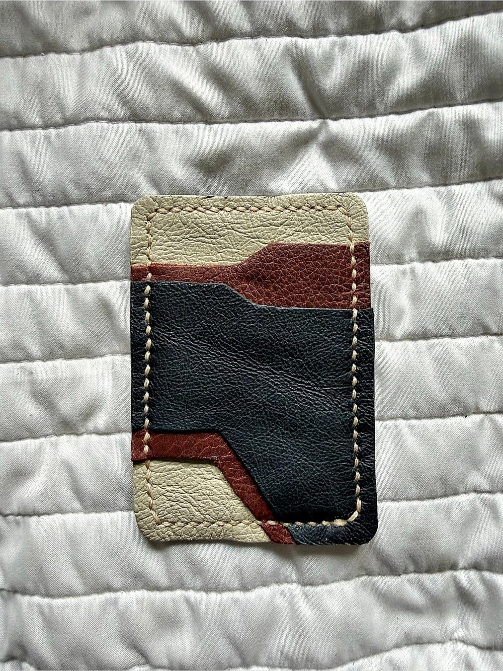 Leather Money Clip in Black & Brown New
